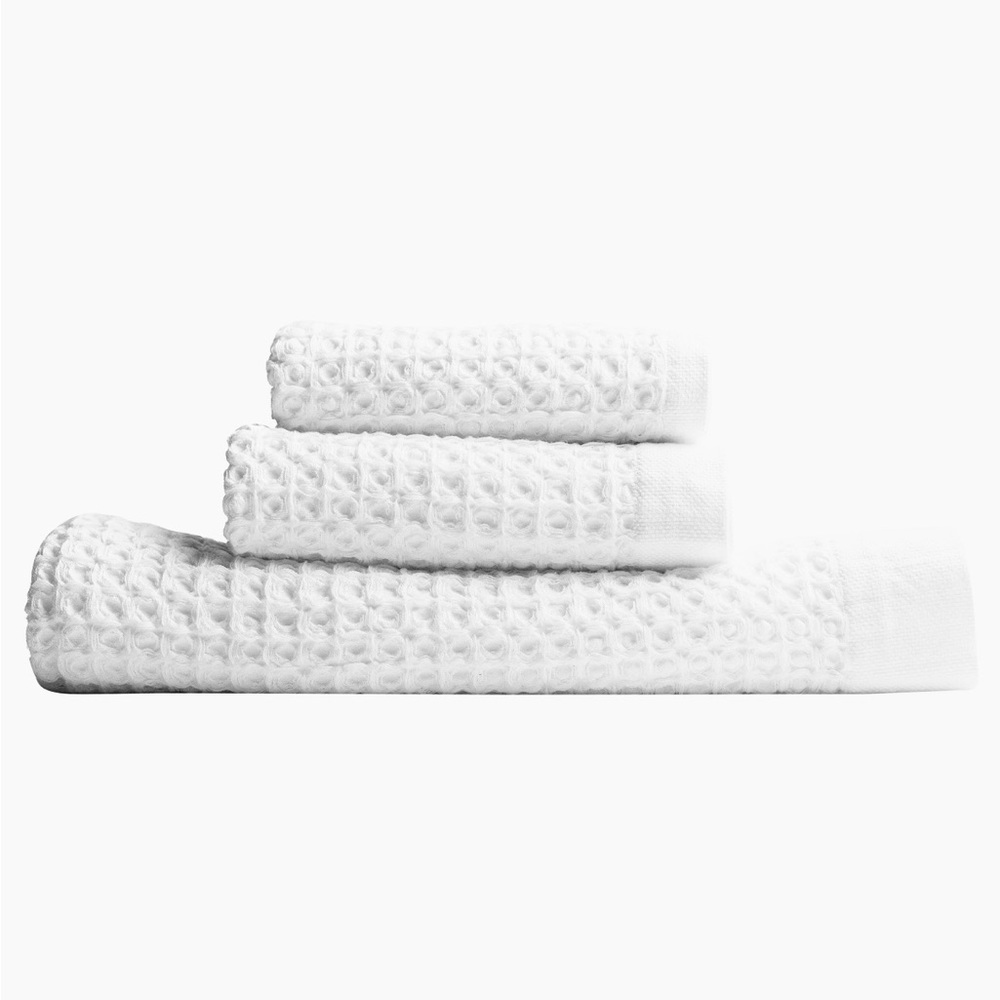 NWT Ravel Nutrl Home Waffle Weave Bath Towel Set in White - Picture 9 of 9